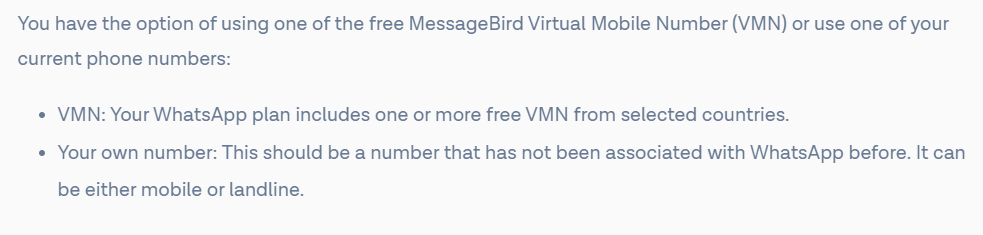 messagebird numbers get.chat WhatsApp Business API