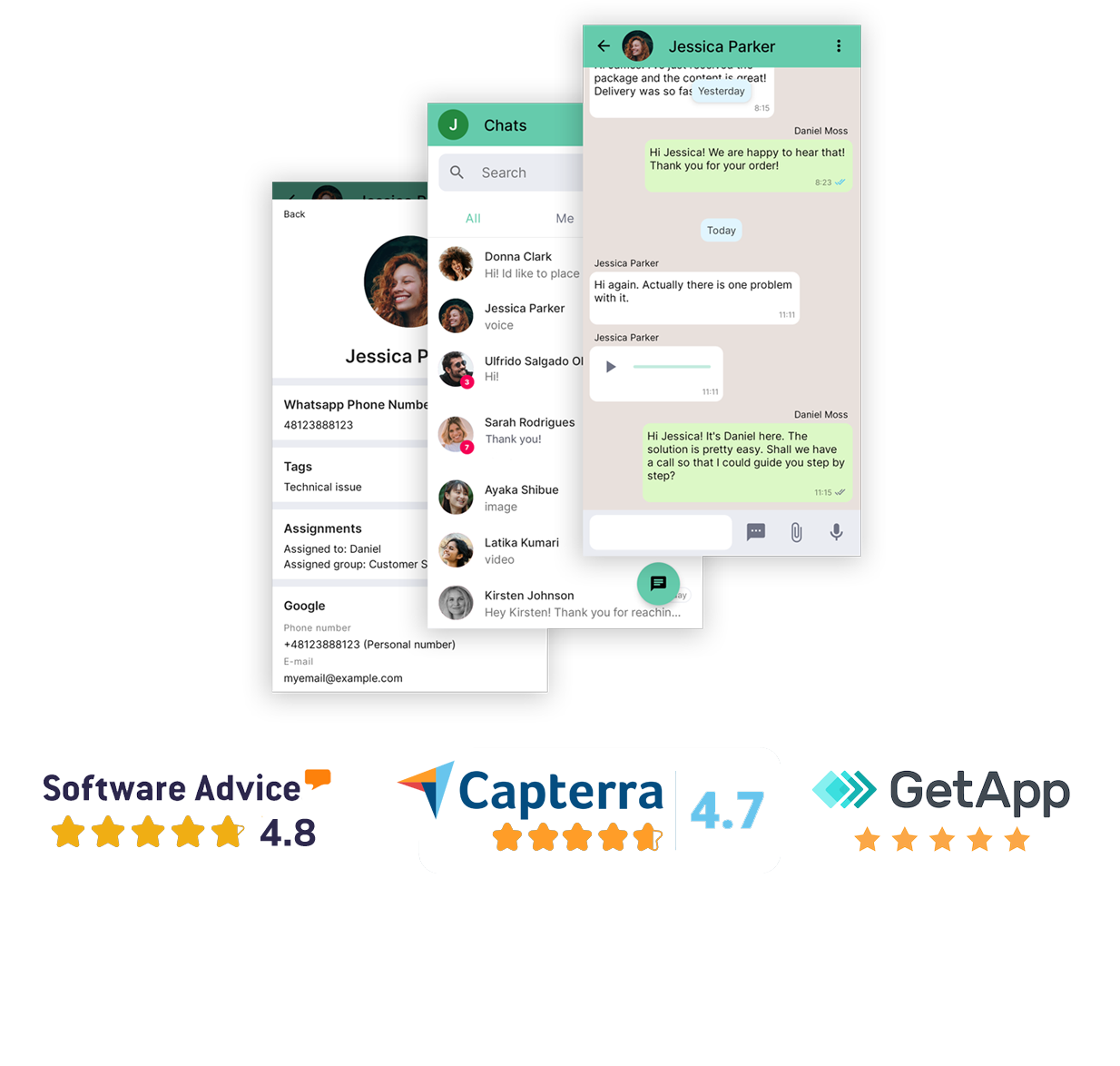 get.chat WhatsApp Team Inbox